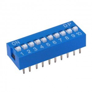 Chave Dip Switch 10 Vias 180 Graus (KF1001-10)