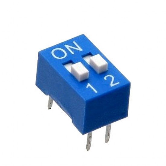 Chave Dip Switch 2 Vias 180 Graus (KF1001-02) Chave Dip Switch 2 Vias 180 Graus (KF1001-02)