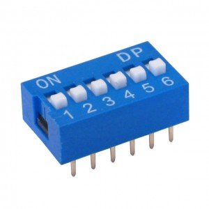 Chave Dip Switch 6 Vias 180 Graus (KF1001-06)