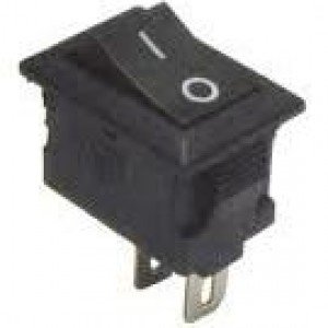 Chave Gangorra KCD11-101 Preta  2T 3A 250V (Mini L/D)