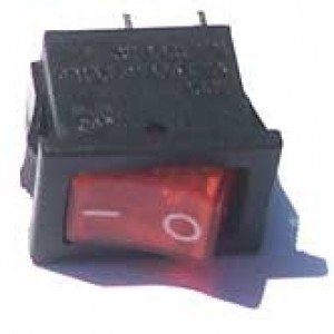 Chave Gangorra KCD11-101 Vermelha 2T 3A 250V (Mini L/D)