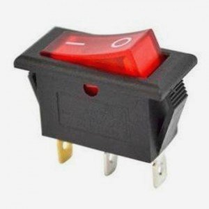 Chave Gangorra KCD3-102N Vermelha Com Neon E Marcação