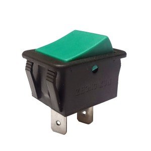 Chave Gangorra KCD4-201C2 Verde Pulsante 2T NF Sem Marcação