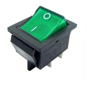Chave Gangorra KCD4-201N Verde 4T 15A/20A 250V