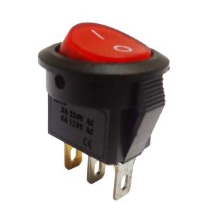 Chave Gangorra KCD5-101N-2 Vermelha Neon 3T L/D C/ Marcação