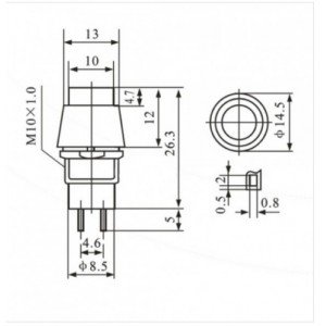 Chave PBS-11B Vermelha Sem Trava 2T (Tipo Push Button) Chave PBS-11B Vermelha Sem Trava 2T (Tipo Push Button)