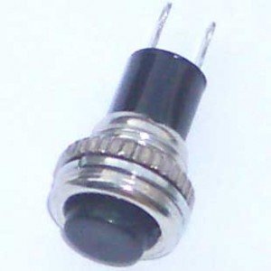 Chave Push Button DS-316 Sem Trava Preta