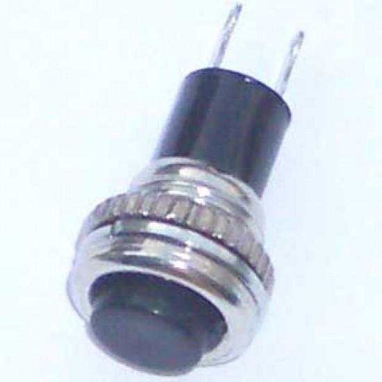 Chave Push Button DS-316 Sem Trava Preta Chave Push Button DS-316 Sem Trava Preta