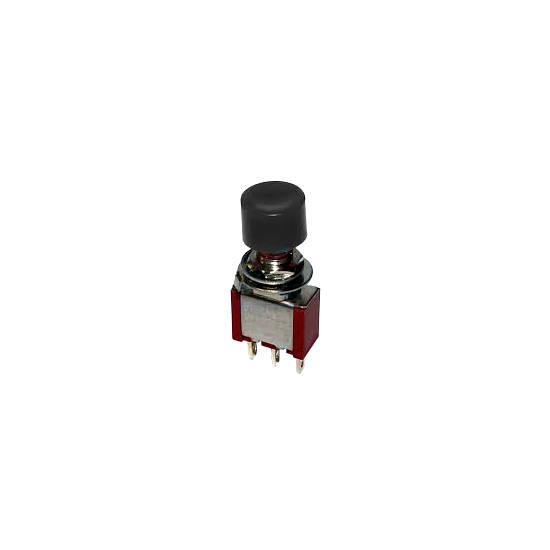 Chave Push Button DS-612 Sem Trava Preta Chave Push Button DS-612 Sem Trava Preta