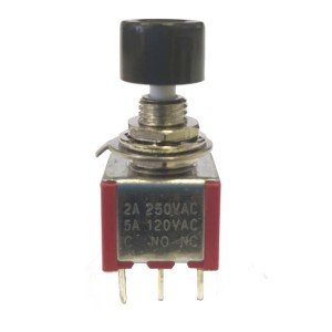Chave Push Button DS-622 Sem Trava Preta