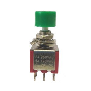 Chave Push Button DS-622 Sem Trava Verde