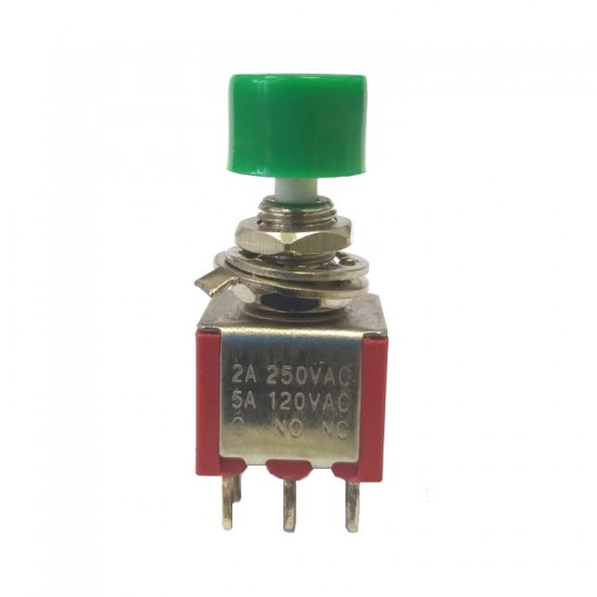 Chave Push Button DS-622 Sem Trava Verde Chave Push Button DS-622 Sem Trava Verde