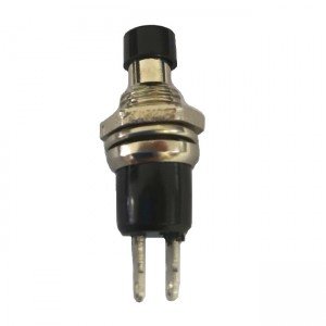 Chave Push Button PBS-110 Sem Trava Preta