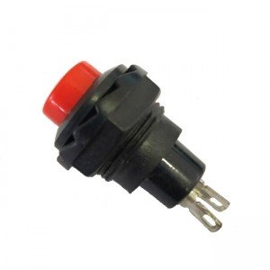Chave Push Button R13-502 Sem Trava Vermelha