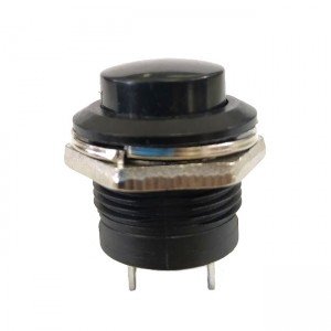 Chave Push Button R13-507 Sem Trava Preta
