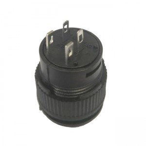 Chave Push Button R16-503BD Sem Trava Com Led Vermelha 4T