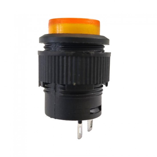 Chave Push Button R16-503B Sem Trava Sem Led Amarela 2T Chave Push Button R16-503B Sem Trava Sem Led Amarela 2T