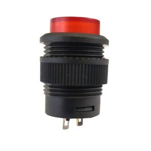 Chave Push Button R16-503B Sem Trava Sem Led Vermelha 2T