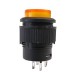 Chave Push Button R16-503BD Sem Trava Com Led Amarela 4T Chave Push Button R16-503BD Sem Trava Com Led Amarela 4T