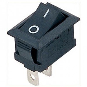 Chave Gangorra KCD1-101 Pulsante NF Preta