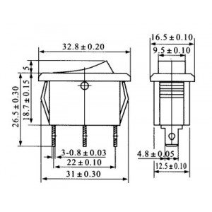 Chave Gangorra KCD2-102N Vermelha Com Neon Sem Marcação Chave Gangorra KCD2-102N Vermelha Com Neon Sem Marcação