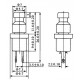 Chave Push Button PBS-110 Sem Trava Verde Chave Push Button PBS-110 Sem Trava Verde