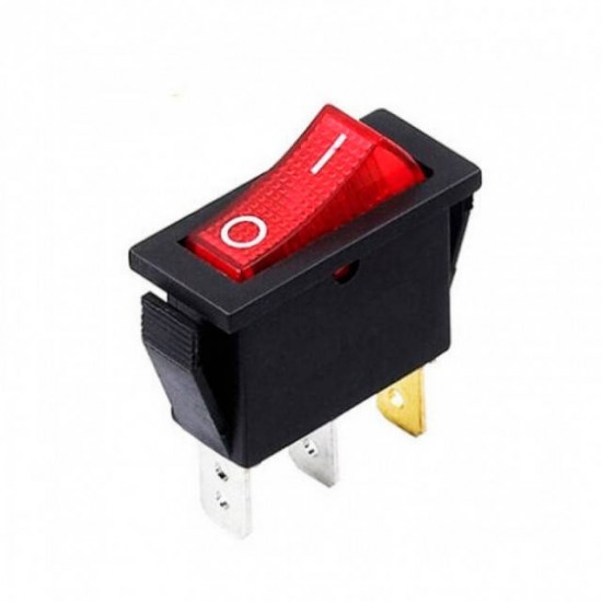 Chave Gangorra KCD2-102N Vermelha C/ Neon E Marcacao Chave Gangorra KCD2-102N Vermelha C/ Neon E Marcacao