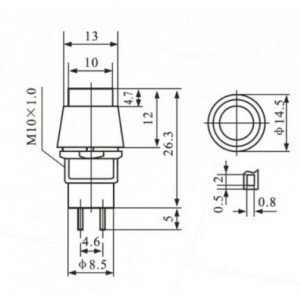 Chave PBS-11A Vermelha Com Trava (Tipo Push Button) Chave PBS-11A Vermelha Com Trava (Tipo Push Button)