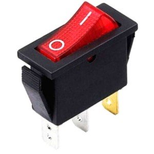 Chave Gangorra KCD2-102N Vermelha Com Neon E Marcação