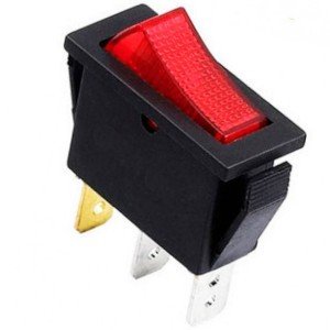 Chave Gangorra KCD2-102N Vermelha Com Neon Sem Marcação