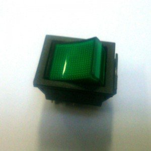 Chave Gangorra KCD4-201C Verde Pulsante 4T NF Sem Marcação Chave Gangorra KCD4-201C Verde Pulsante 4T NF Sem Marcação
