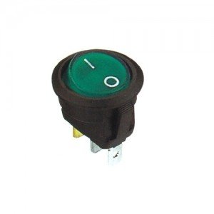 Chave Gangorra KCD1-106A-102N11EBA Verde 3T 6A 250V (L/D Com Neon)