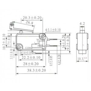 Chave Micro Switch KW11-7-1 2 Terminais Modelo: NA
