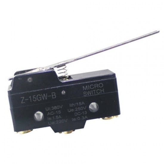 Chave Micro Switch KW-15GW-B com aste Chave Micro Switch KW-15GW-B com aste