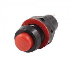 Chave Push Button DS-213 Sem Trava Vermelha