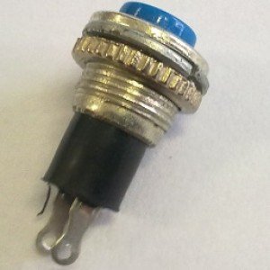 Chave Push Button DS-316 Sem Trava Azul