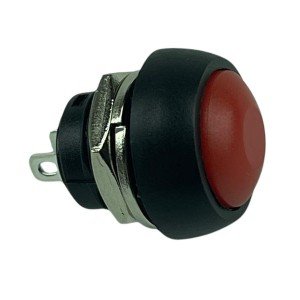 Chave Push Button PBS-33B Sem Trava Vermelha A Prova D'Água