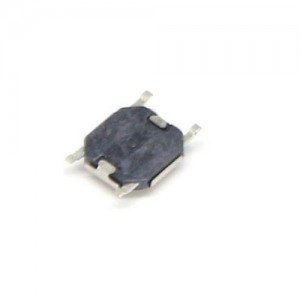 Chave Tactil KFC-A06-4x4x1,5mm Amarela 4 Terminais 180 Graus SMD