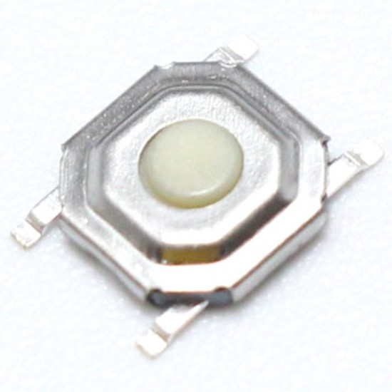 Chave Tactil 4x4x1,5mm Branca 4 Terminais SMD Chave Tactil 4x4x1,5mm Branca 4 Terminais SMD
