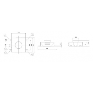Chave Tactil 6x6x3,1mm 5T 180 Graus SMD Vermelha