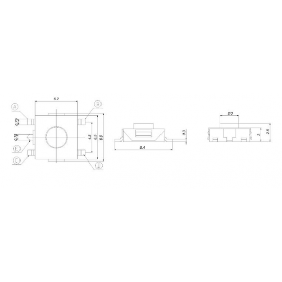 Chave Tactil 6x6x3,1mm 5T 180 Graus SMD Vermelha Chave Tactil 6x6x3,1mm 5T 180 Graus SMD Vermelha