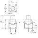 Chave Tactil 8x8x13mm 2 Terminais Para Maquina Lava e Seca