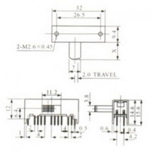 Chave HH SK-63D01 G10 24 Terminais + 4 Fixação 90Graus Chave HH SK-63D01 G10 24 Terminais + 4 Fixação 90Graus