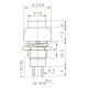 Chave Push Button DS-460 Com Trava Preta 2T Chave Push Button DS-460 Com Trava Preta 2T