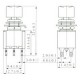 Chave Push Button DS-622 Sem Trava Preta Chave Push Button DS-622 Sem Trava Preta