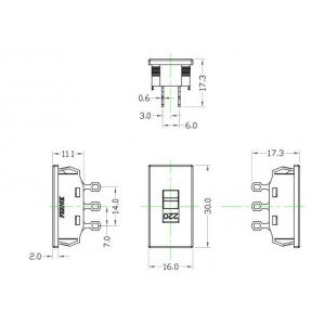 Chave HH 110/220 Grande Plastica Encaixe Preta - FK-230-0-S-1-1-J Chave HH 110/220 Grande Plastica Encaixe Preta - FK-230-0-S-1-1-J