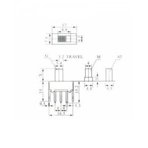 Chave HH SS-22G50 G7 180 Graus 6 Terminais Chave HH SS-22G50 G7 180 Graus 6 Terminais