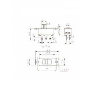 Chave HH 110/220V Pequena 6 Terminais (SS22G95) Sem Rosca Solda Placa Chave HH 110/220V Pequena 6 Terminais (SS22G95) Sem Rosca Solda Placa
