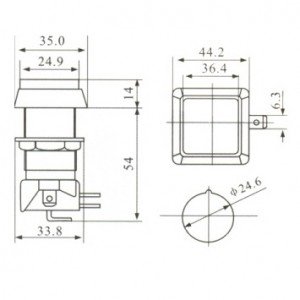 Chave Push Button PBS-31 Sem Trava Verde Chave Push Button PBS-31 Sem Trava Verde