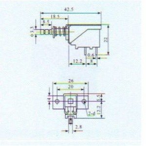 Chave Tecla SW3-3 (PS-12E01) Com Trava 3 Terminais Chave Tecla SW3-3 (PS-12E01) Com Trava 3 Terminais